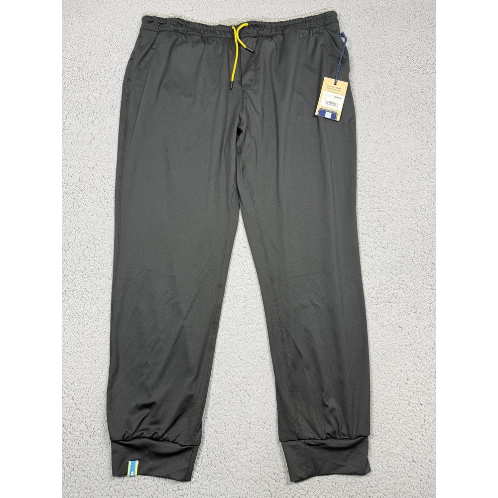 NWT Chubbies Pants Mens 2XL Black Momentum Joggers Stretch Zip Pocket Athletic